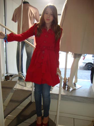 vestido de inverno vermelho